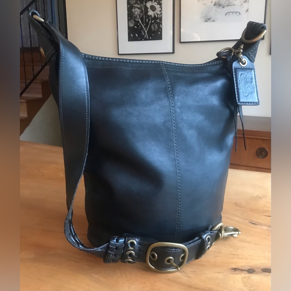 Coach Vintage Large Bleecker Tattersall Duffel Bucket Bag 11423